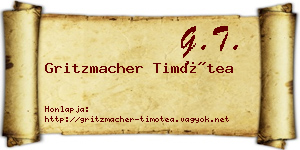 Gritzmacher Timótea névjegykártya